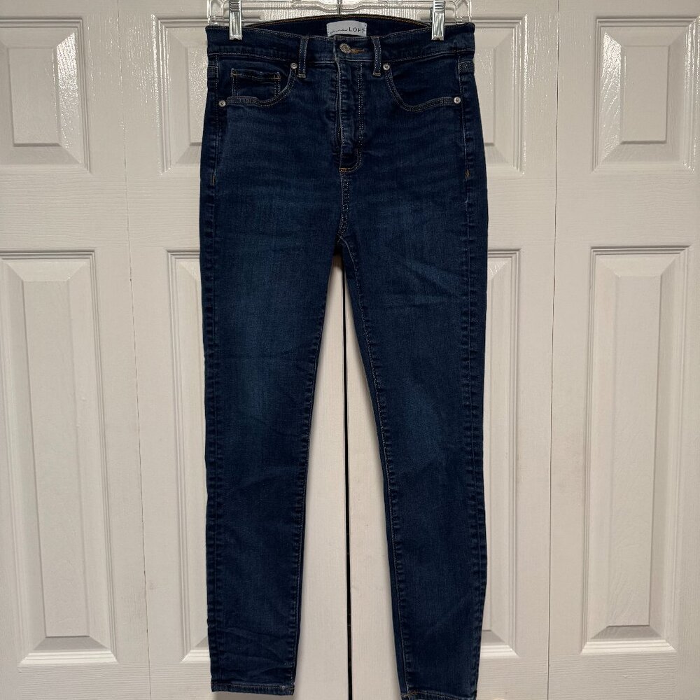 Made & Loved Loft Mid Rise Modern Skinny Jeans In Classic Dark Wash